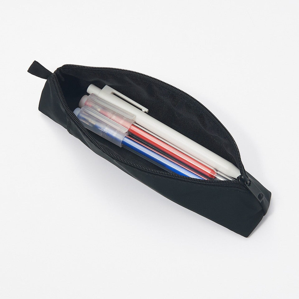Polyester Pen case with pocket Black