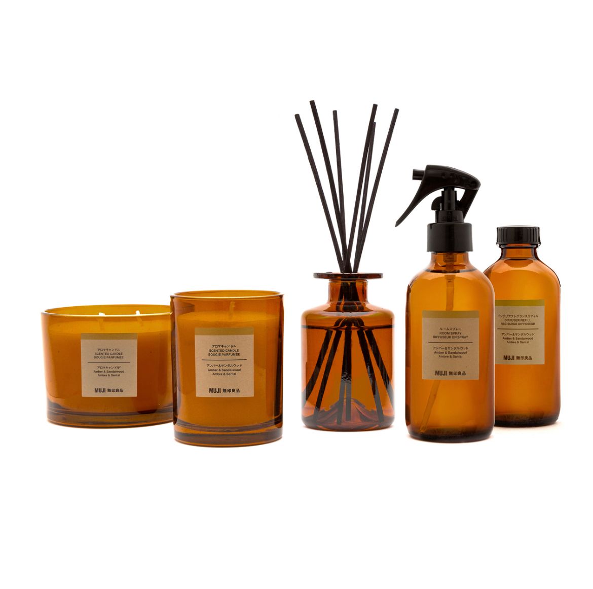 Amber and Sandalwood Reed Diffuser Refill 250ml