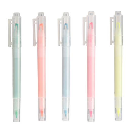 Twin Highlighter – Set of 5 (Orange, Pink, Green, Blue, Yellow)