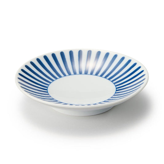 Hasami Ware Porcelain Plate‐ Fan Stripe